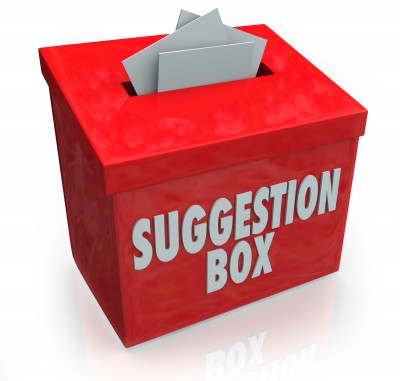 Red suggestion box